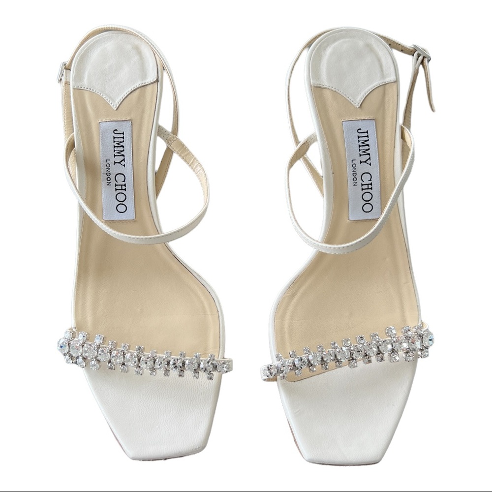 Jimmy Choo Wedding / Bridal Designer Shoes, Size 38.5 (8.5) Dust bag included
